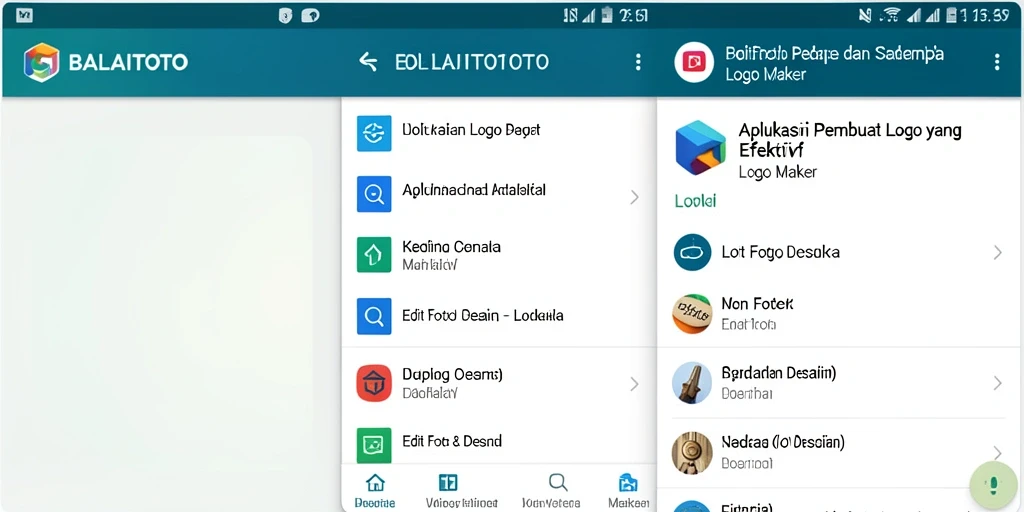 Antarmuka BALAITOTO yang user-friendly untuk pembuatan logo.