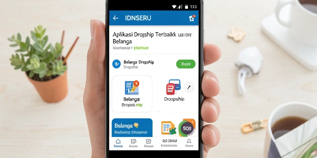 Antarmuka aplikasi IDNSERU yang memudahkan pengguna dropship.
