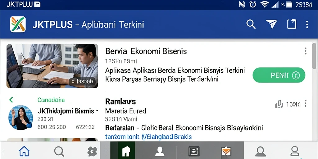 Antarmuka aplikasi JKTPLUS yang informatif dan mudah digunakan.
