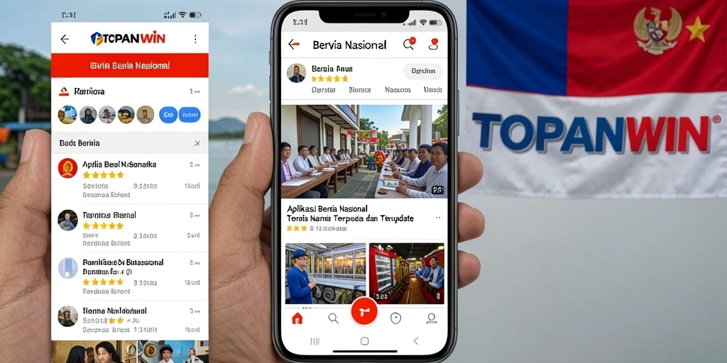 Tampilan antarmuka utama TOPANWIN menampilkan berita terkini dan terpopuler.